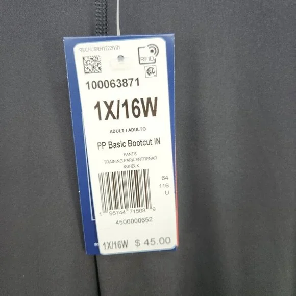 Reebok Women's Yoga Pants Plus Size 1X Bootcut Training Tights Black Stretch - Picture 14 of 15